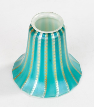 Steuben Blue Iridescent Zipper Shade