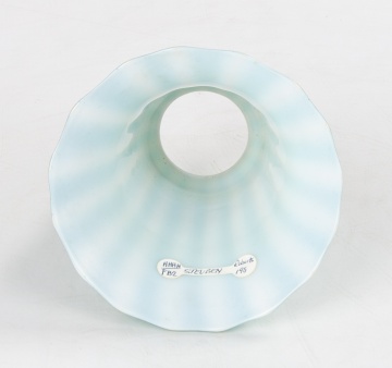 Steuben Blue Iridescent Zipper Shade