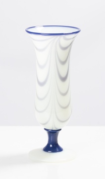 H. C. Fry Decorated Opalescent Art Glass Vase