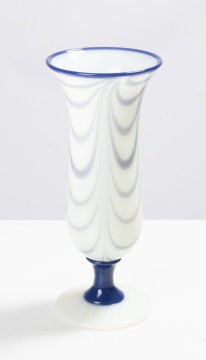 H. C. Fry Decorated Opalescent Art Glass Vase
