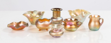 Steuben Gold Aurene Iridescent Cabinet Pieces
