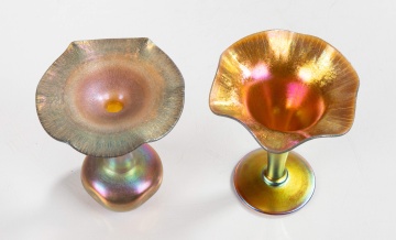 Steuben Aurene Iridescent Vases