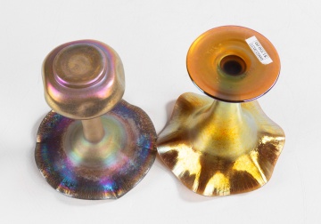 Steuben Aurene Iridescent Vases