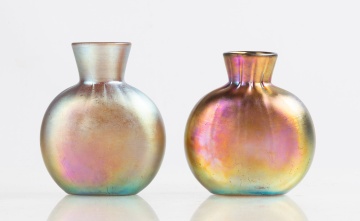 Steuben Aurene Iridescent Vases