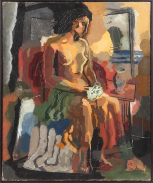 Philip Clarkson Elliott (American, 1903-1985) "Seated Lady, Paris"