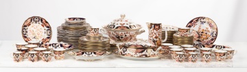 Extensive Set of Royal Crown Darby Porcelain Imari Part Dinner Service