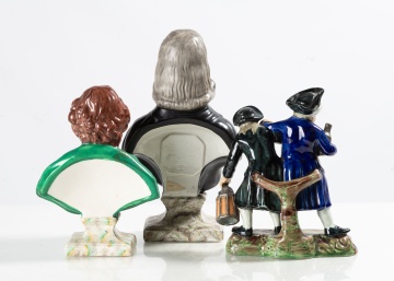 Staffordshire Busts of Shakespeare, John Wesley, & Parson and Clerk