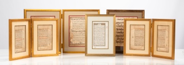 Group of Islamic Manuscript Leaves