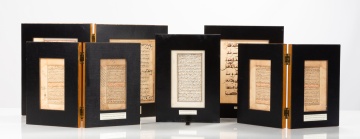 Group of Islamic Manuscript Leaves