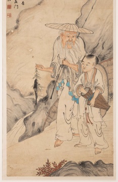 Japanese Literati, Lotus Flower Paintings & Woodblock Print