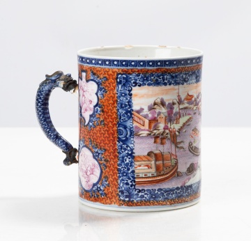 A Large Chinese Mandarin Palette Mug / Tankard