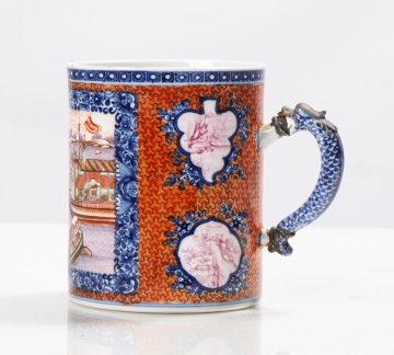 A Large Chinese Mandarin Palette Mug / Tankard