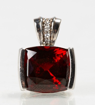 14K Gold & Garnet Pendant