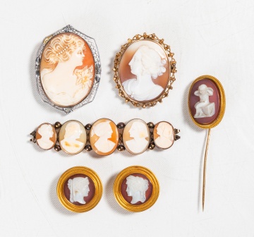 Antique Carved Cameo Jewelry