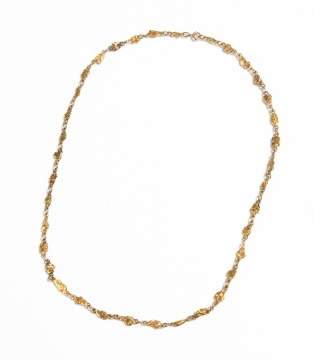 18K Gold Nugget Necklace