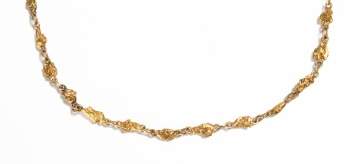 18K Gold Nugget Necklace