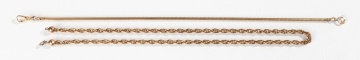 Two 10K Gold Pocket Watch Chains