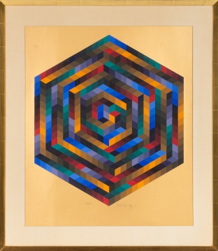 Victor Vasarely (Hungarian, 1906-1997) "La-Mi" (Bach Suite)