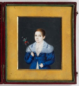 Early 19th Century Miniature Watercolor Portrait