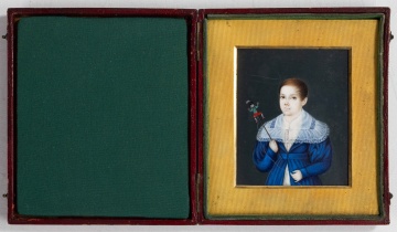 Early 19th Century Miniature Watercolor Portrait