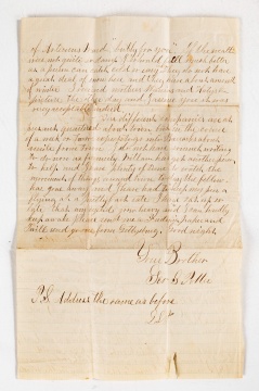 A Letter From Gettysburg, 1862