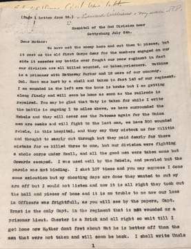 Three Gettysburg Soldier Letters, 1862-1863