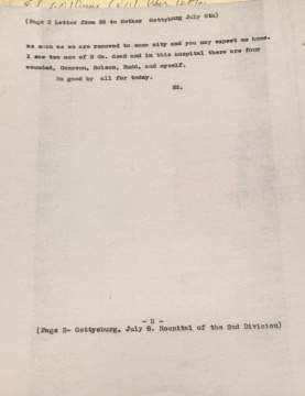 Three Gettysburg Soldier Letters, 1862-1863