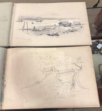 Late 19th Century Sketch Book of Tacoma Washington Area & Mount Rainier Scenes