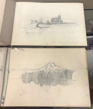 Late 19th Century Sketch Book of Tacoma Washington Area & Mount Rainier Scenes
