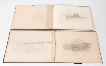 Late 19th Century Sketch Book of Tacoma Washington Area & Mount Rainier Scenes