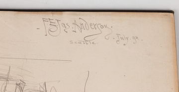 Late 19th Century Sketch Book of Tacoma Washington Area & Mount Rainier Scenes