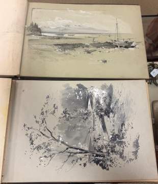 Late 19th Century Sketch Book of Tacoma Washington Area & Mount Rainier Scenes