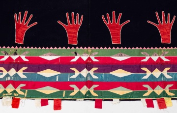Osage Woman's Wearing Blanket