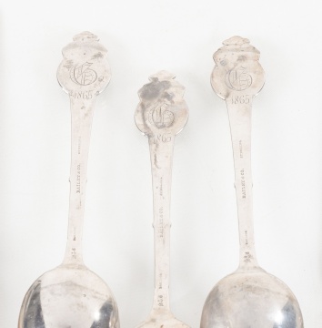 President Ulysses S. Grant Sterling Silver Spoons & Presentation Luncheon Knives