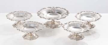 Black Starr & Frost Suite of Sterling Silver Compotes / Tazzas