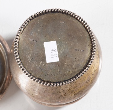 Sterling Silver, Enamel, & Cut Crystal Dresser Boxes