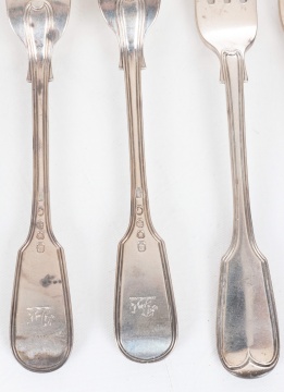 English Coin Silver Flatware & Ladle