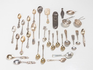 Sterling Silver Souvenir Spoons, Flatware, & Novelties