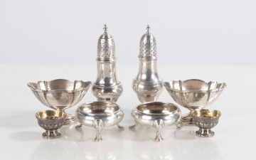 Sterling Silver Salt Cellars & Pepper Shakers