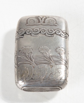 Tiffany & Co. Sterling Silver Snail Motif Snuff Box / Match Safe
