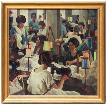 Alexander Oscar Levy (American, 1881-1947) Women Sewing