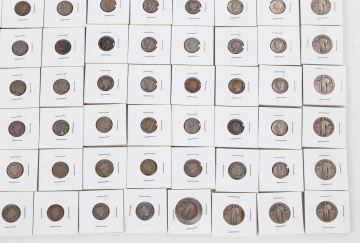 Barber, Standing Liberty, Washington Silver Quarters & Mercury, Barber Silver Dimes
