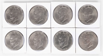 1776-1976 Eisenhower Liberty Bell Moon $1 Silver Coins