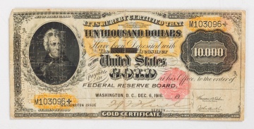 1916 US $10,000 Gold Certificate