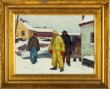 George A. Renouard (American, 1884-1954) Winter Fisherman