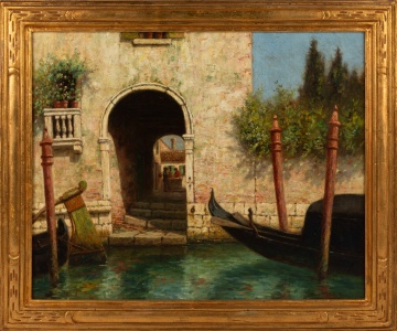 Burr H. Nicholls (American, 1848-1915) Venice Canal Scene