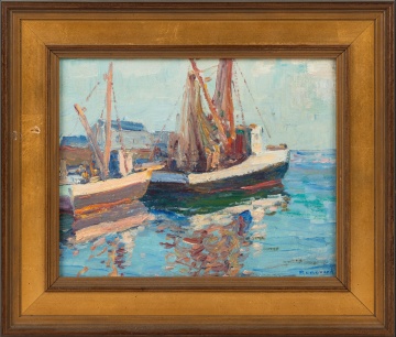George A. Renouard (American, 1884-1954) "The Star Fishing Boat at Mill Basin, Brooklyn, New York"