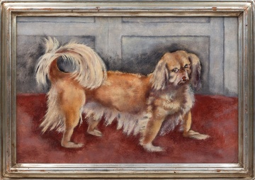 George Biddle (American, 1885-1973) Portrait of a Dog (Shih Tzu)