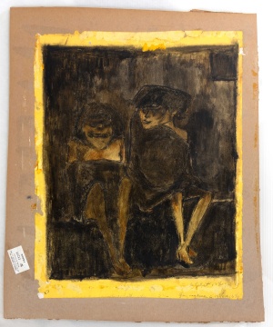 Jose Luis Cuevas (Mexican, 1934-2017) "Dos Muchachas"