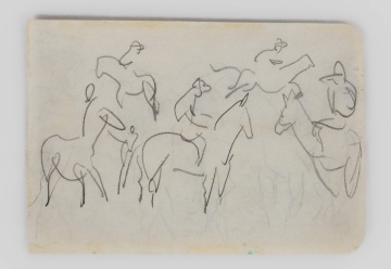 Raoul Dufy (French, 1877-1953) Drawing of Horses & Riders